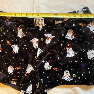 Halloween Ghost Print Plush XL Shorts